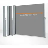 Karat Seitenmarkise 180 x 300 cm Anthrazit Polyester