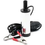Wiltec Mini Pumpe 12 l/min 8700 U/min 12 V 16 mm Auslass Tauchpumpe Wasser Dieselöl