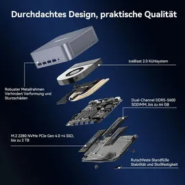 GEEKOM GT1 Mega Mini-PC Intel Core Ultra 9 185H 32 GB RAM 2 TB SSD Windows 11 Pro