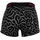 Hugo Herren Boxershorts, 3er Pack - TRUNK TRIPLET DESIGN, Logo, Cotton Stretch Schwarz/Rot S