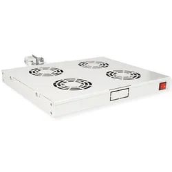 ROLINE Rack-Lüfter - 4 Ventilatoren, mit Thermostat - auf Dach montierbar - RAL
