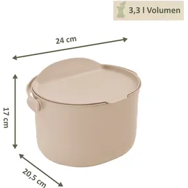 Skaza Exceeding Expectations Behälter für Küchenabfälle, formschöner Komposteimer, cappuccino