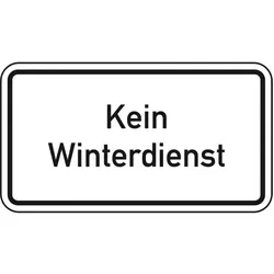 Hinweisschild Kein Winterdienst, Aluminium RA0, reflektierend, 600x330mm