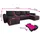 Sofnet Wohnlandschaft Cleo U mit Schlaffunktion - U-Form Couch, Ecksofa mit Bettkasten, Couchgranitur mit Bettfunktion, Polsterecke, Big Sofa (Schwarz (Soro 100))
