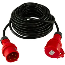 REV Ritter REV CEE Verlängerung – Verlängerungskabel 20m außen (IP44), Starkstromkabel, 11000W, 400V, schwarz