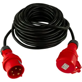 REV Ritter REV CEE Verlängerung – Verlängerungskabel 20m außen (IP44), Starkstromkabel, 11000W, 400V, schwarz