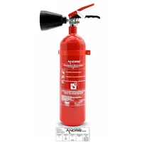 Feuerlöscher 2 kg CO2 Kohlendioxid EDV geeignet, EN 3 inkl. ANDRIS® Prüfnachweis mit Jahresmarke