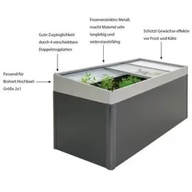 Biohort Frühbeetaufsatz 200 x 23 x 101 cm Quarzgrau