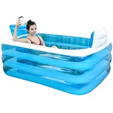 Aufblasbare Pools Spa Badewanne - Verdickte Erwachsene Strandbadewanne Barrel Doppelbadewanne Faltbare PVC+ Fußpumpe Schwimmbecken