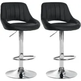 deluke Barhocker Schwarz Metall, 47x85x48 cm, Esszimmer, Barmöbel, Barhocker