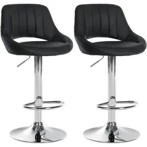 deluke Barhocker Schwarz Metall, 47x85x48 cm, Esszimmer, Barmöbel, Barhocker