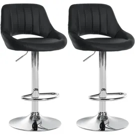 deluke Barhocker Schwarz Metall, 47x85x48 cm, Esszimmer, Barmöbel, Barhocker