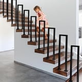 Handlauf Treppe, TreppengeläNder Innen AußEn für Treppen, GeläNder Treppe EingangsgeläNder U-FöRmiger GeläNder Treppe Handlauf Treppenhandlauf Bausatz Handlauf Schwarz (55cm, Stil 1)