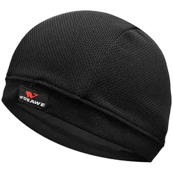 Ultraleichte, schnell trocknende Fahrradhelm-Auskleidung, Fahrrad-Fahrrad-Mütze, Sturmhaube, Kopfbedeckung schwarz