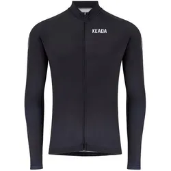 Frauen Essentials Langarm-Radtrikot - Schwarz S