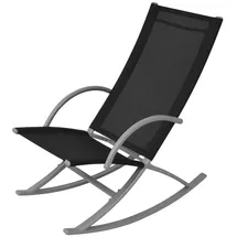 vidaXL Schaukelstuhl 53 x 92 x 86 cm schwarz 2 St.