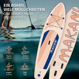 ECD Germany SUP Board Stand Up Paddle Board 320 x 80 x 15 cm apricot