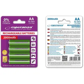 Esperanza AA 2000 mAh 4 St.