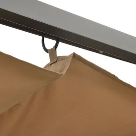 vidaXL Pergola mit Ausziehbarem Dach 300 x 300 cm taupe