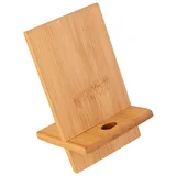 Riiichflowshop Bambus l Handy-Ständer Halterung Ständer Desktop-Tablet-Ständer Telefon für alle Mobiltelefone mit Ladeloch Bambus