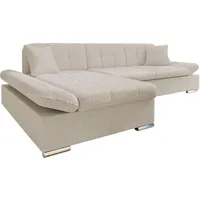 Mirjan24 Ecksofa Hellbraun, Textil, 5-Sitzer, links montierbar,Rechteckig, 278x161 cm, Wohnzimmer, Sofas & Couches, Wohnlandschaften, Ecksofas