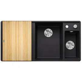 Blanco Axia III 6 S-F rechts flächenbündig schwarz Handbetätigung 990 x 500 mm
