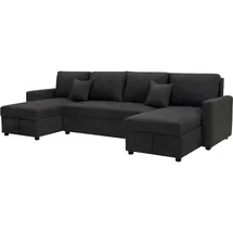 habitat garten Eckcouch 5-Sitzer Dunkelgrau
