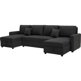 habitat garten Eckcouch 5-Sitzer Dunkelgrau