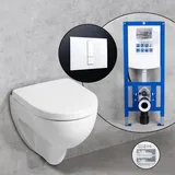 Geberit Renova Plan Compact Komplett-SET Wand-WC mit neeos Vorwandelement,, 203245000+16791WH#SET,