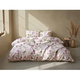 Zo Home Zita Blumen Pink 135 x 200 cm + 2 x 80 x 80 cm