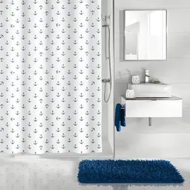 KLEINE WOLKE Duschvorhang Anchor 180 x 200 cm dunkelblau