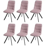 MCW Esszimmerstuhl J69 Samt rosa 6er Set