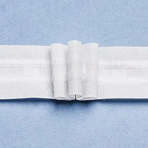 buttinette 3er-Faltenband, Breite: 2,6 cm, Länge: 10 m, Stoffverbrauch: 2,0:1
