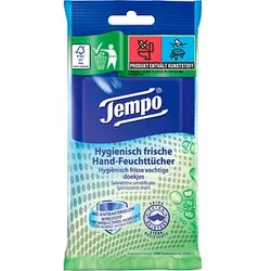 Tempo Handreinigungstücher Hygienisch frisch 1-lagig weiß, 10 Tücher