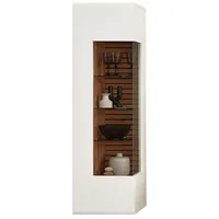 Lomadox Vitrine Hängevitrine, weiß mit Eiche, FALLON-55