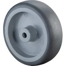 BS Rollen Gummirad Ø 75 mm, Kunststoff, grau, Tragkraft 60 kg, Gleitlager