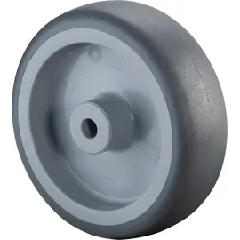 BS Rollen Gummirad Ø 75 mm, Kunststoff, grau, Tragkraft 60 kg, Gleitlager