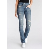 Herrlicher Bootcut-Jeans »PEARL«, Gr. 27 Länge 32, med blue, , 72328131-27 Länge 32