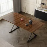 stilvora Esstisch 180 x 75 x 90 cm Walnussfarben/schwarz