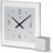 AMS 102 Quarz-Tischuhr, Holzsockel, Aluminium, Mineralglas - silber