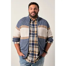 Men Plus by Happy Size Men Plus Strickjacke in navy blau | Gr.: 3XL
