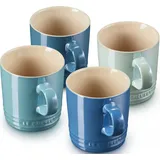 Le Creuset Becher 350 ml blau 4 St.