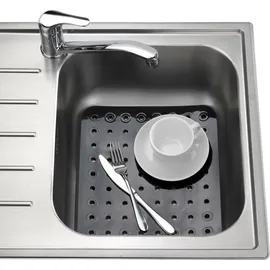 Wenko Spülbeckeneinlage Kristall Eckig Schwarz