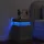 vidaXL Nachttisch mit LED-Leuchten Grau Sonoma 35x39x55 cm