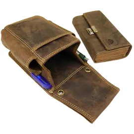 GREENBURRY Vintage Kellnertasche Leder Kellnerhalfter Holster Kellnerbörsenköcher braun