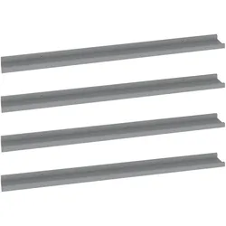 vidaXL Wandregale 4 Stk. Grau 100x9x3 cm