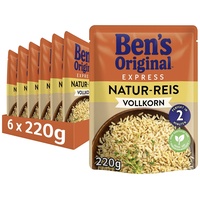 BEN’S ORIGINAL Ben's Original Express-Reis Naturreis, 6 Packungen (6 x 220g)