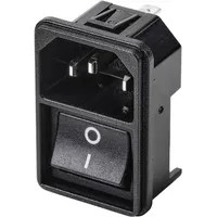 TRU Components TC-10088380 Kaltgeräte-Steckverbinder Stecker, Einbau vertikal Gesamtpolzahl: 3