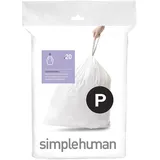 simplehuman CW0175 Abfallbeutel 60 l Weiß