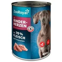 ZooRoyal Hundefutter mit Rinderherzen 6 x 400 g